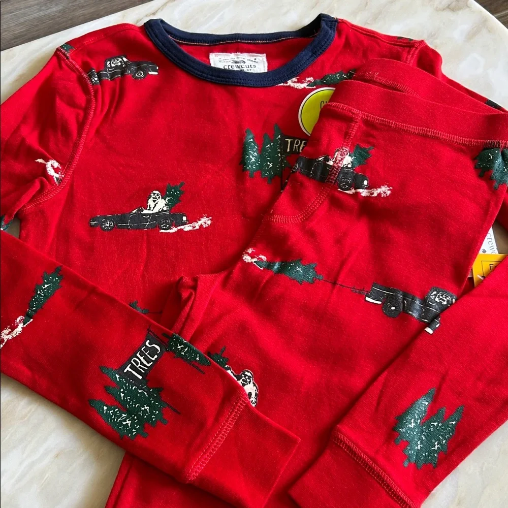 J. Crew Crewcuts Christmas Glow‎ in the Dark Matching Holiday Pajama Set Size 12